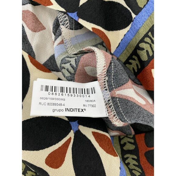 Zara Womens Midi Dress Size XS Multicolor Floral Cut Out 8626/159 NWT - Picture 8 of 13